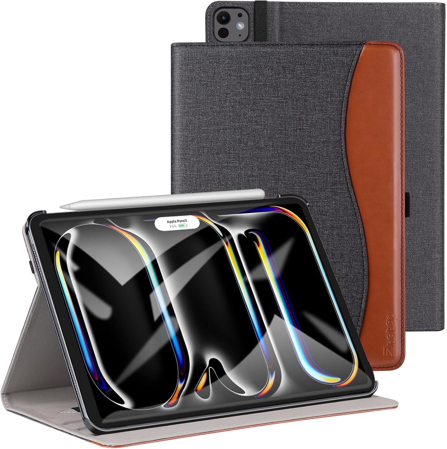 Hülle für das iPad Pro 13 Zoll 2024 aus hochwertigem Polyurethan-Leder - Produktansicht von NOBLESC-OUTLET